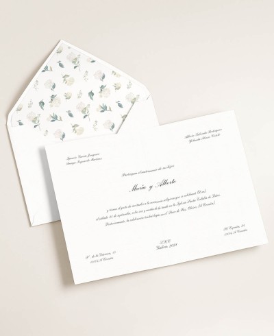 Invitaciones para bodas estilo tradicional  clásico