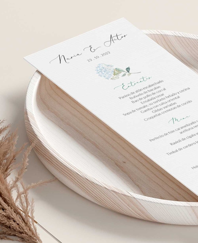 Zoom Minute for Wedding Paper Blue Hydrangeas Flower