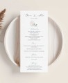 Menu Mariage Hortensias Fleur Rose