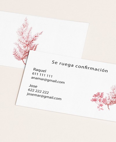 Cartolina di conferma per eleganti matrimoni sulla barriera corallina