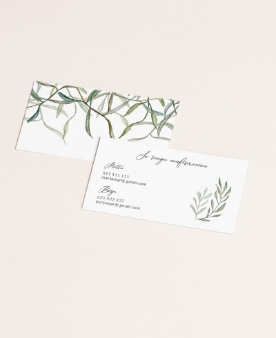 Cartão de RSVP de casamento botânico