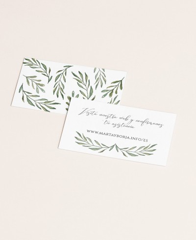 Contact web tag for weddings botanical collection
