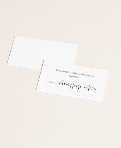 Tarjeta web para bodas colección fotomatón minimalista