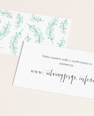 Contact Cards for Minimalist Style Wedding