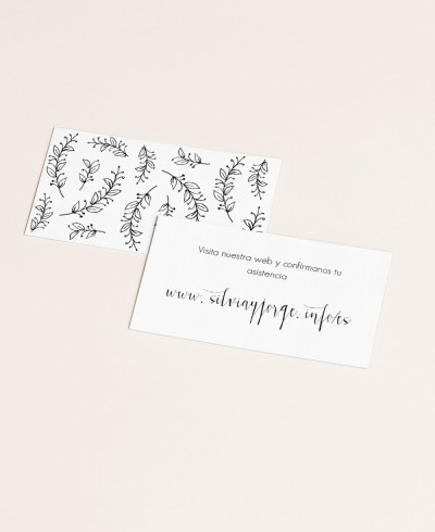 Tarjeta web para bodas colección postal