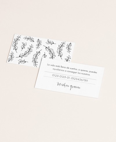 Tarjeta lista de boda colección postal estilo minimalista