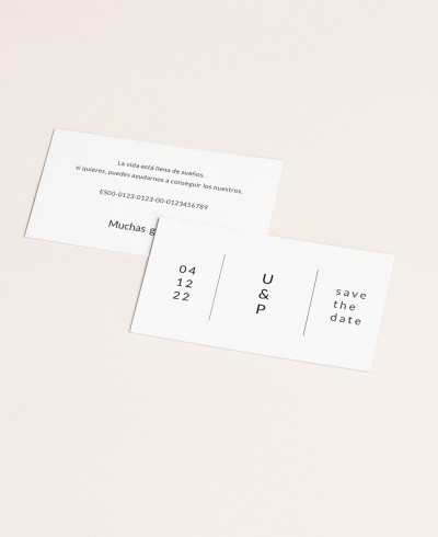 Carte de liste de mariage pour les cadeaux d’invités collection minimale Manhattan