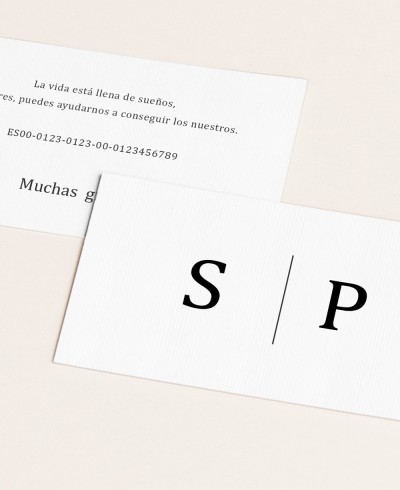 Tarjetas listas de boda para invitados coleccion minimal tokyo