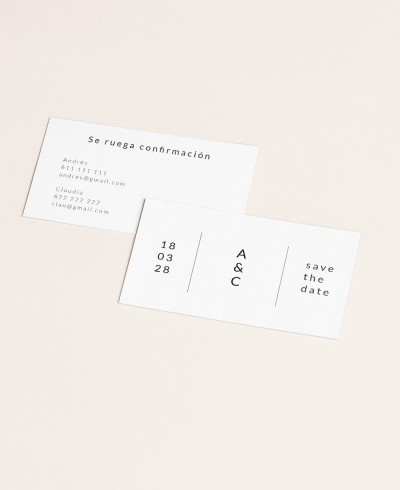 Biglietto di nozze RSVP collezione minimale manhattan