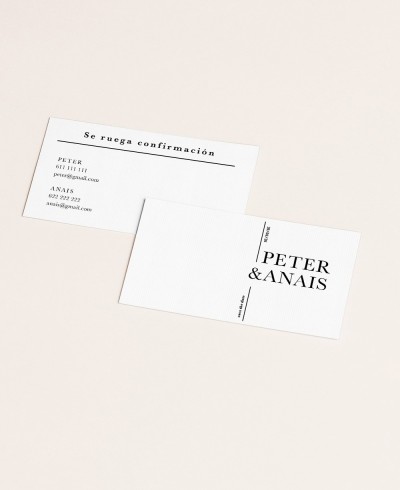 Confirmation card for weddings minimalist collection Berlin