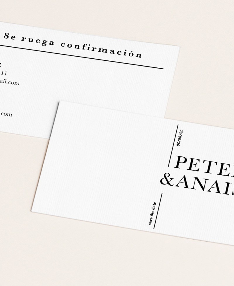 Cartão RSVP para casamentos coleção mínima Berlim